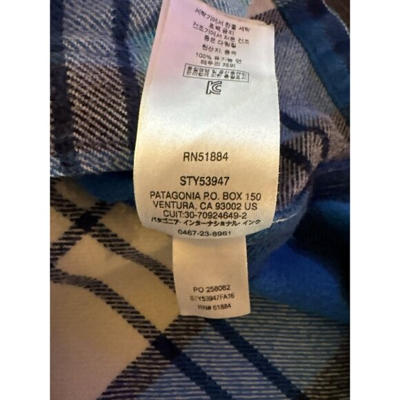 Patagonia Men's Fjord Flannel Long Sleeve Organic Cotton Shirt Size S - Picture 8 of 9